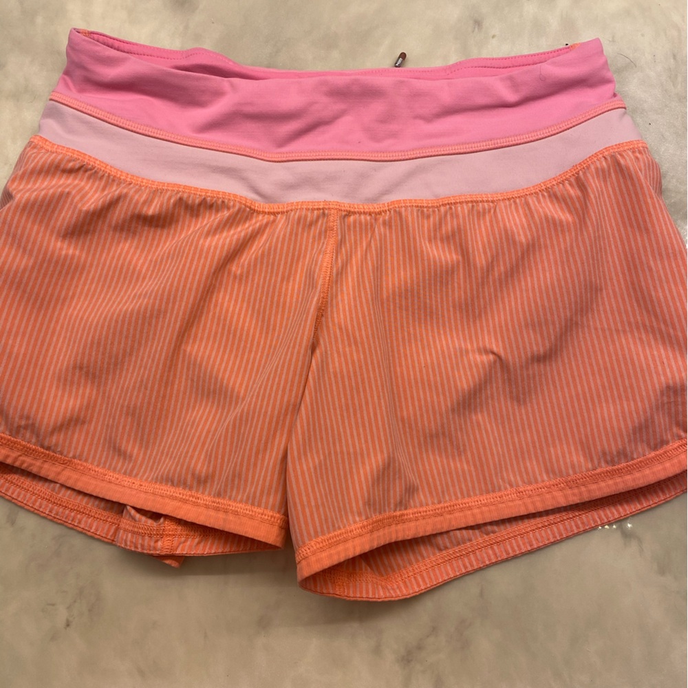 Lululemon Orange and Pink Shorts